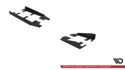 Seitenschweller Flaps passend für Ford Mustang GT Mk7 schwarz Hochglanz