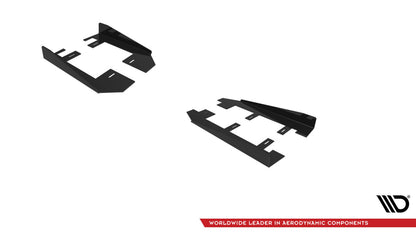 Seitenschweller Flaps passend für Ford Mustang GT Mk7 schwarz Hochglanz