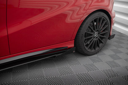 Seitenschweller Flaps passend für Mercedes A 45 AMG W176 FL schwarz Hochglanz