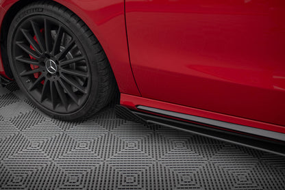 Seitenschweller Flaps passend für Mercedes A 45 AMG W176 FL schwarz Hochglanz