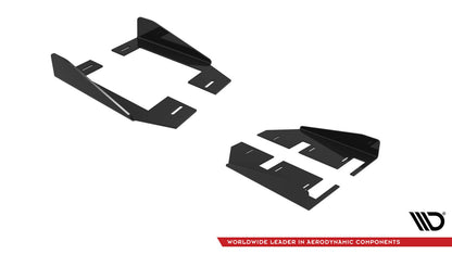 Seitenschweller Flaps passend für Mercedes A AMG-Line W176 FL schwarz Hochglanz