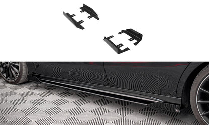 Seitenschweller Flaps passend für Mercedes A35 AMG / AMG-Line Aero Pack W177 schwarz Hochglanz