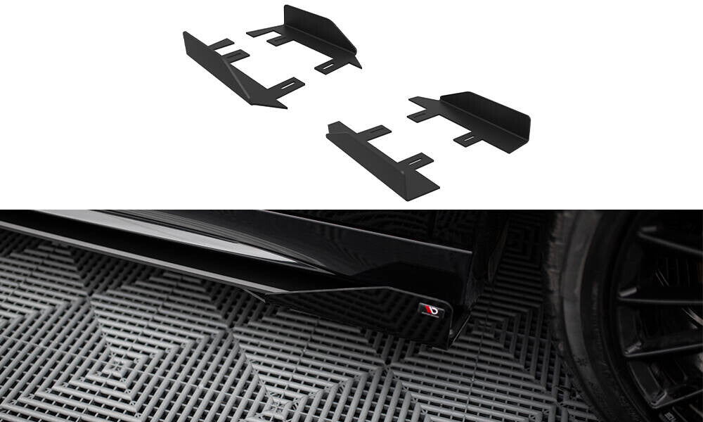 Seitenschweller Flaps passend für Mercedes-AMG A35 W177 FL schwarz Hochglanz