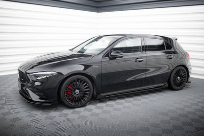 Seitenschweller Flaps passend für Mercedes-AMG A35 W177 FL schwarz Hochglanz