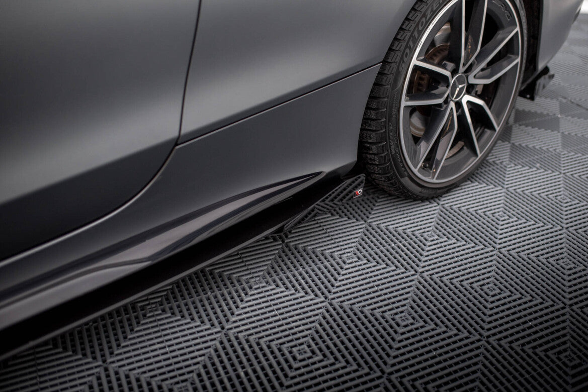 Seitenschweller Flaps passend für Mercedes-AMG C43 Coupe / Cabrio C205 FL / A205 FL schwarz Hochglanz