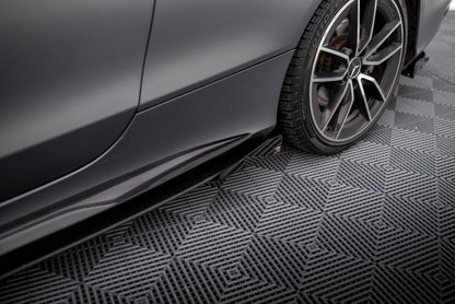 Seitenschweller Flaps passend für Mercedes-AMG C43 Coupe / Cabrio C205 FL / A205 FL schwarz Hochglanz