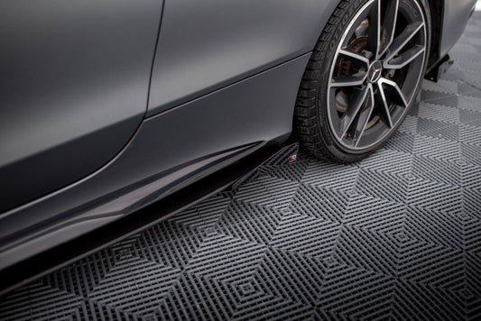 Seitenschweller Flaps passend für Mercedes-AMG C43 Coupe / Cabrio C205 FL / A205 FL schwarz Hochglanz