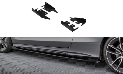 Seitenschweller Flaps passend für Mercedes-AMG C43 Coupe / Cabrio C205 FL / A205 FL schwarz Hochglanz