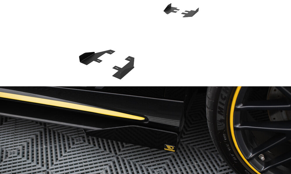 Seitenschweller Flaps passend für Mercedes-AMG CLA 45 C117 FL schwarz Hochglanz