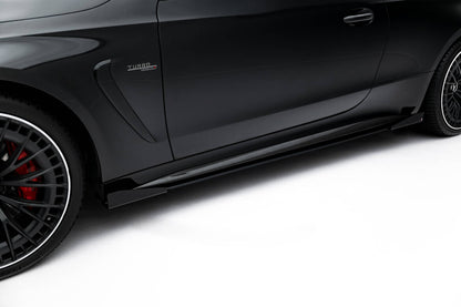 Seitenschweller Flaps passend für Mercedes-AMG CLE 53 Aero C236 schwarz Hochglanz