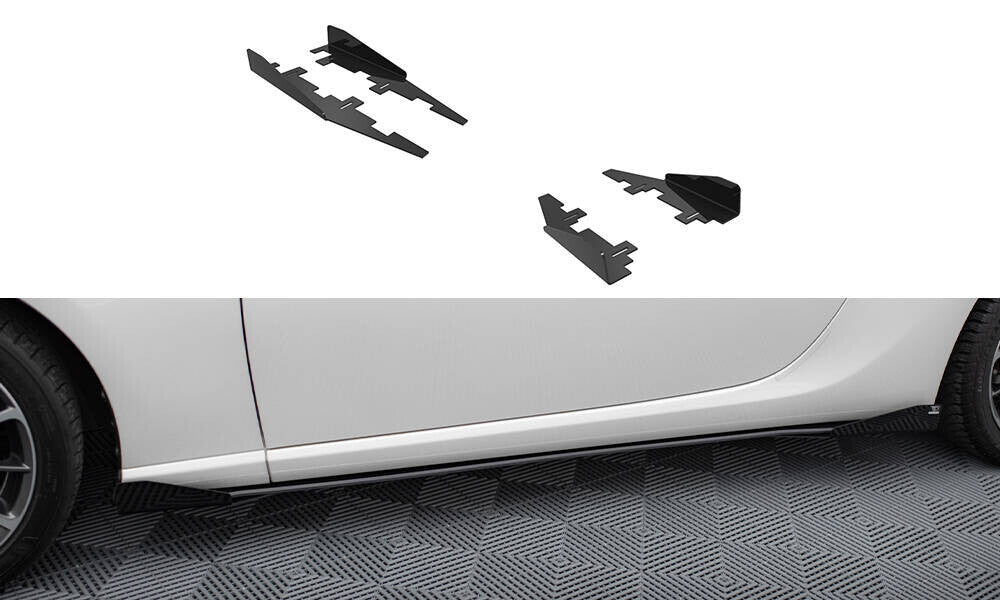Seitenschweller Flaps passend für Subaru BRZ Mk1 / Mk1 FL schwarz Hochglanz