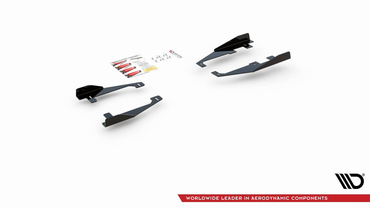 Seitenschweller Flaps passend für VW Arteon R-Line Limousine / Shooting Brake Mk1 schwarz Hochglanz