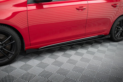 Seitenschweller Flaps passend für VW Golf GTI Mk6 schwarz Hochglanz
