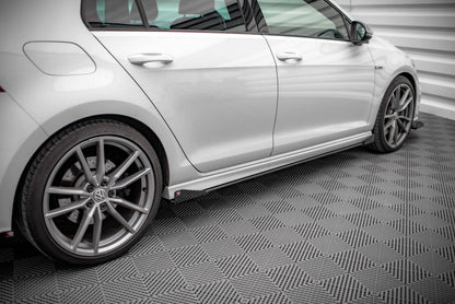 Seitenschweller Flaps passend für VW Golf R Mk7 schwarz Hochglanz