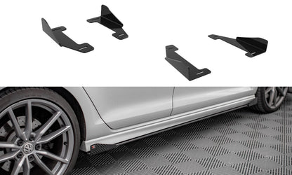 Seitenschweller Flaps passend für VW Golf R Mk7 schwarz Hochglanz