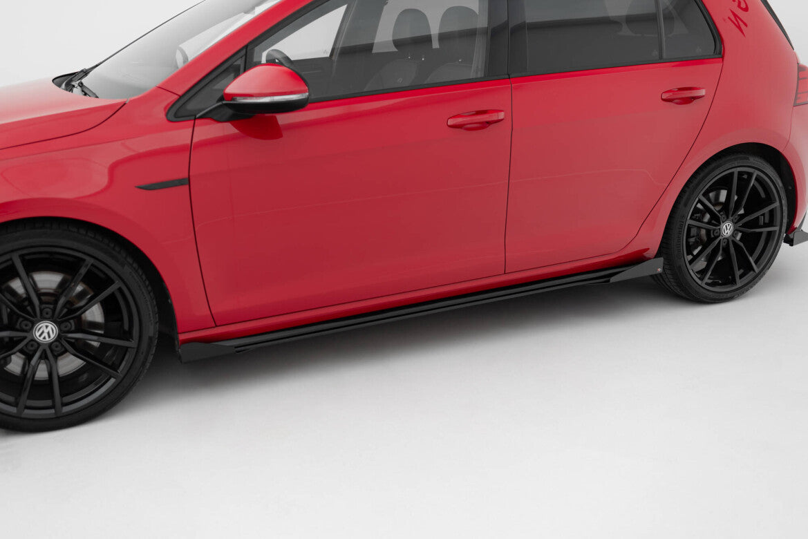 Seitenschweller Flaps passend für VW Golf R / R-Line Mk7 FL schwarz Hochglanz