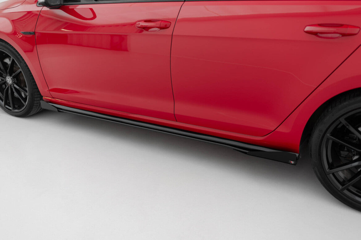 Seitenschweller Flaps passend für VW Golf R / R-Line Mk7 FL schwarz Hochglanz