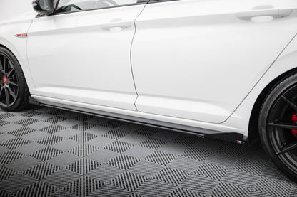 Seitenschweller Flaps passend für VW Jetta GLI Mk7 schwarz Hochglanz