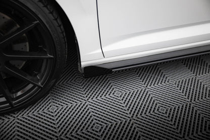 Seitenschweller Flaps passend für VW Jetta GLI Mk7 schwarz Hochglanz