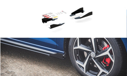 Seitenschweller Flaps passend für VW Polo GTI Mk6 schwarz Hochglanz