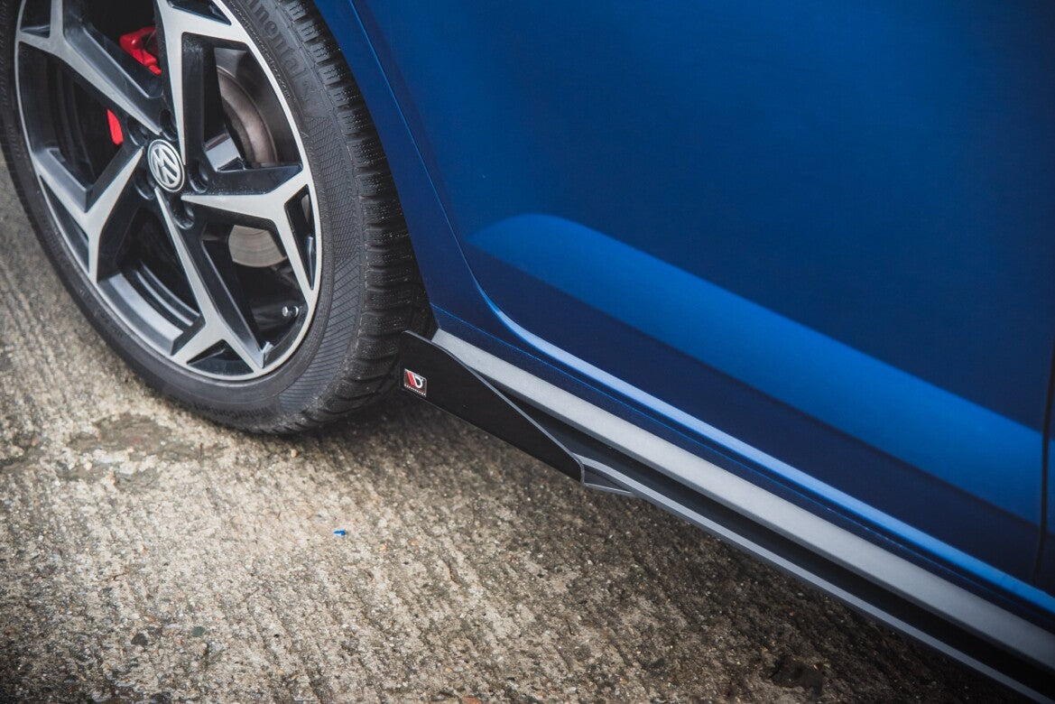 Seitenschweller Flaps passend für VW Polo GTI Mk6 schwarz Hochglanz
