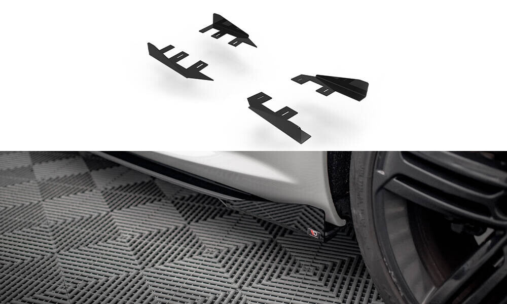 Seitenschweller Flaps passend für VW Scirocco R Mk3 schwarz Hochglanz