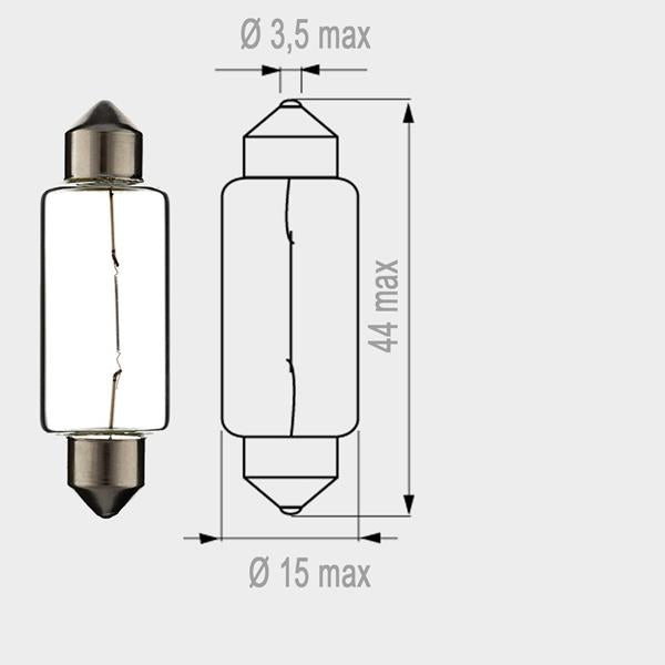 Lampe 12V 18W Soffitte 14 x 44mm