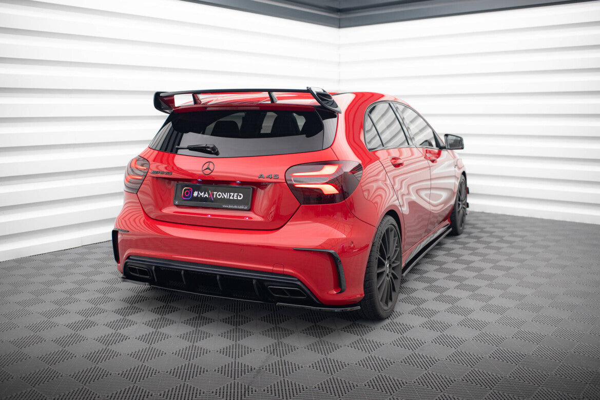 Spoiler Seiten Erweiterung passend für Mercedes A W176 AMG FL schwarz Hochglanz