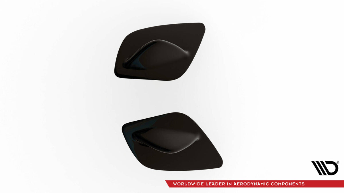 Spoiler Seiten Erweiterung passend für Mercedes A W176 AMG FL schwarz Hochglanz