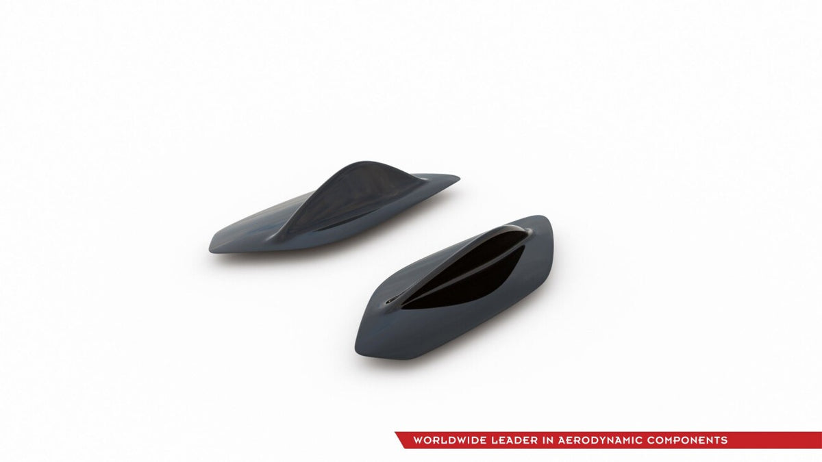 Spoiler Seitenerweiterungen passend für Mercedes A35 AMG Hatchback W177 schwarz Hochglanz