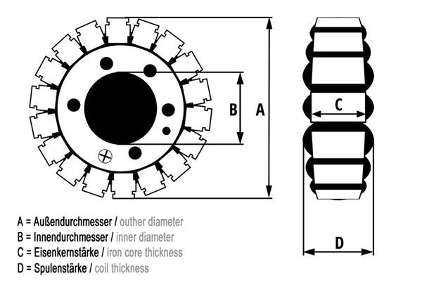 Stator MST0218 XVS1100 passend für Yamaha