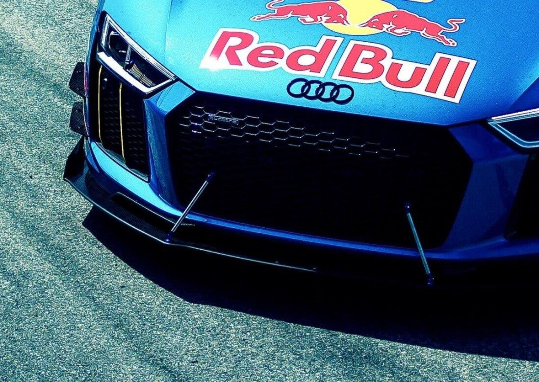 Stoßstangen Flaps Wings vorne Canards passend für Audi R8 Mk.2 schwarz matt