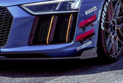 Stoßstangen Flaps Wings vorne Canards passend für Audi R8 Mk.2 schwarz matt