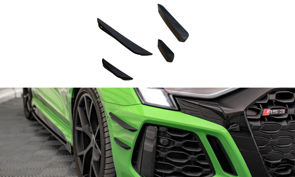 Stoßstangen Flaps Wings vorne Canards passend für Audi RS3 8Y