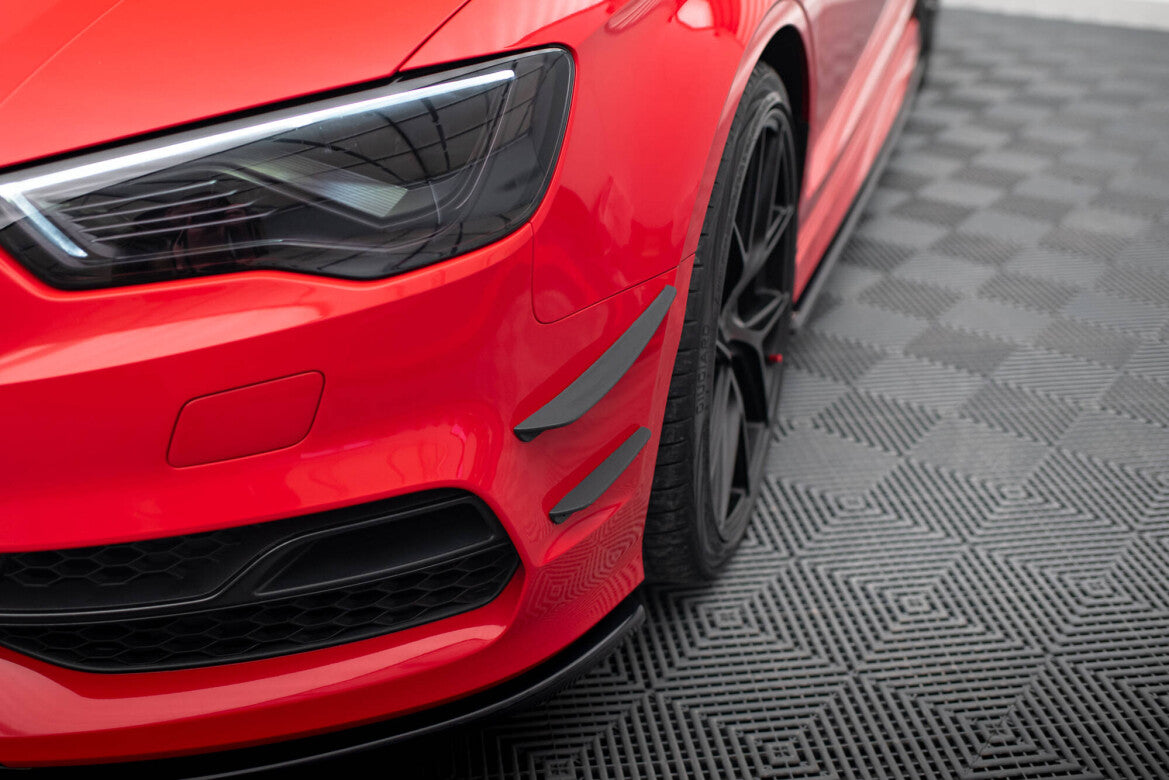 Stoßstangen Flaps Wings vorne Canards passend für Audi S3 / A3 S-Line 8V Limousine / Cabrio