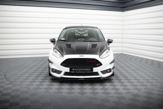 Stoßstangen Flaps Wings vorne Canards passend für Ford Fiesta 7 ST Mk7 FL schwarz matt