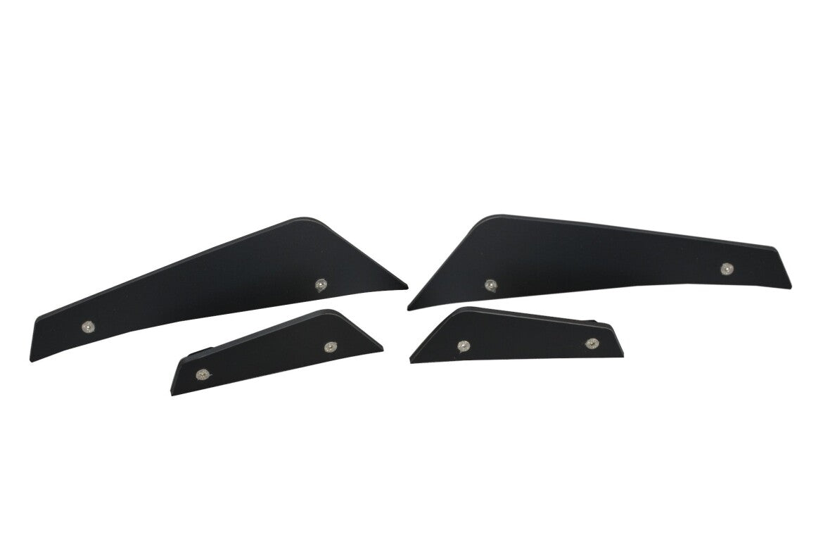 Stoßstangen Flaps Wings vorne Canards passend für Ford Fiesta 7 ST Mk7 FL schwarz matt