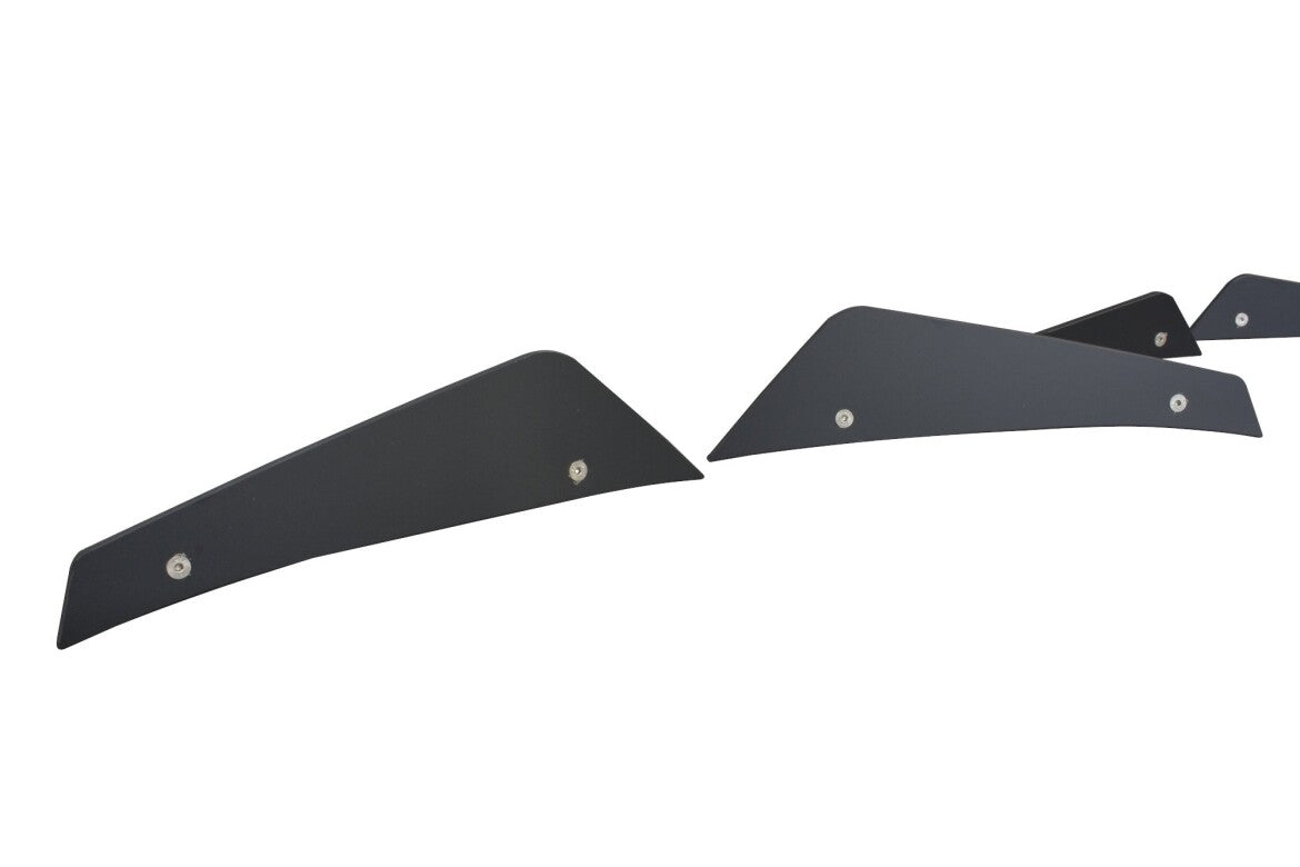 Stoßstangen Flaps Wings vorne Canards passend für Ford Fiesta 7 ST Mk7 FL schwarz matt