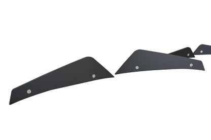 Stoßstangen Flaps Wings vorne Canards passend für Ford Fiesta 7 ST Mk7 FL schwarz matt