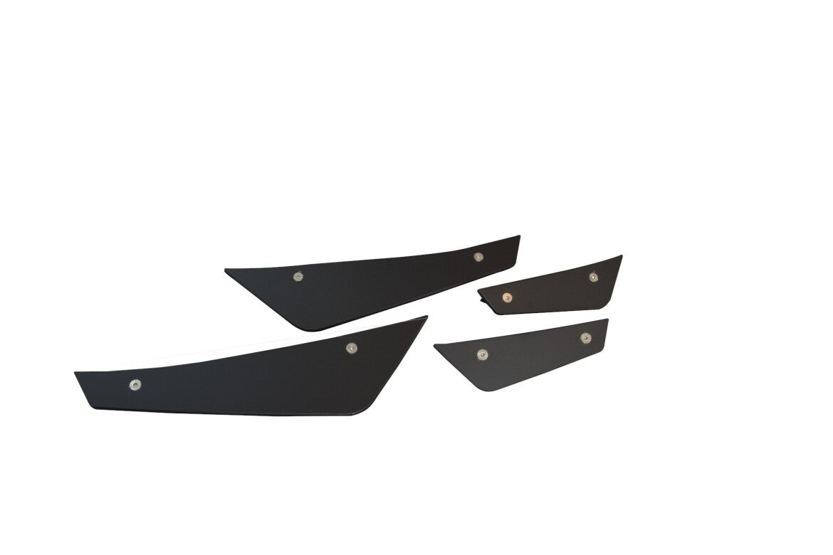 Stoßstangen Flaps Wings vorne Canards passend für Ford Fiesta 7 ST Mk7 FL schwarz matt