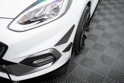 Stoßstangen Flaps Wings vorne Canards passend für Ford Fiesta Mk8 ST/ ST-Line schwarz matt
