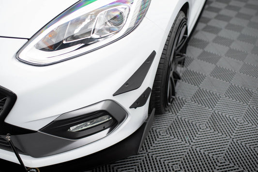 Stoßstangen Flaps Wings vorne Canards passend für Ford Fiesta Mk8 ST/ ST-Line schwarz matt
