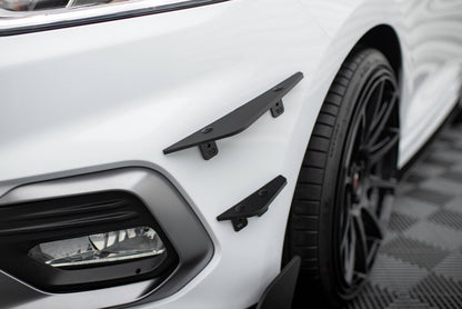 Stoßstangen Flaps Wings vorne Canards passend für Ford Fiesta Mk8 ST/ ST-Line schwarz matt