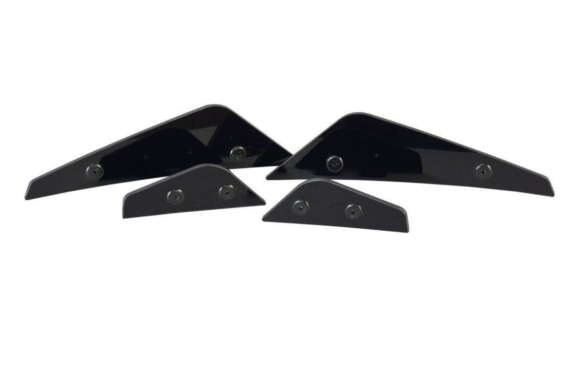 Stoßstangen Flaps Wings vorne Canards passend für Ford Fiesta Mk8 ST/ ST-Line schwarz matt