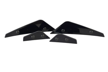 Stoßstangen Flaps Wings vorne Canards passend für Ford Fiesta Mk8 ST/ ST-Line schwarz matt