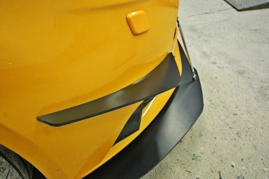 Stoßstangen Flaps Wings vorne Canards passend für Ford Focus ST Mk3 schwarz matt