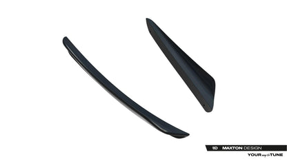 Stoßstangen Flaps Wings vorne Canards passend für Skoda Kodiaq RS Mk2 schwarz matt