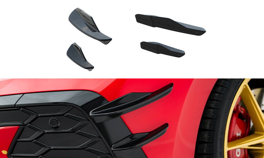 Stoßstangen Flaps Wings vorne Canards passend für VW Golf GTI Clubsport Mk8 FL