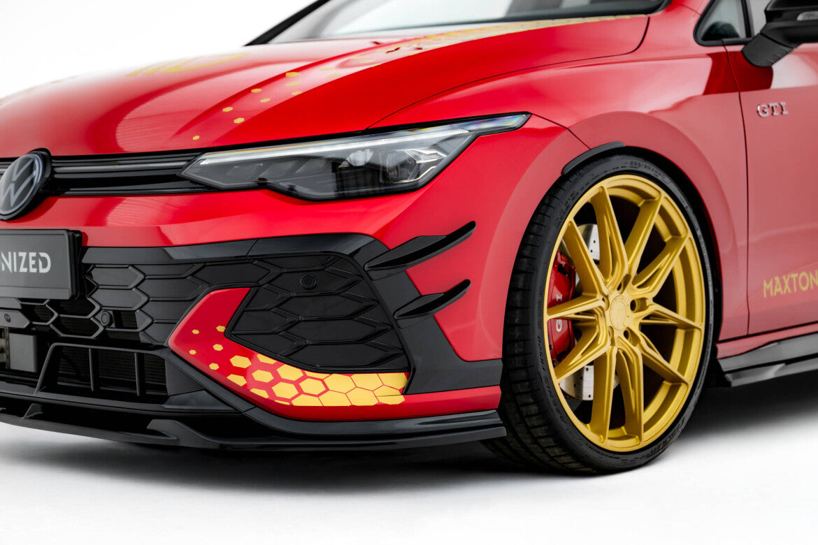 Stoßstangen Flaps Wings vorne Canards passend für VW Golf GTI Clubsport Mk8 FL
