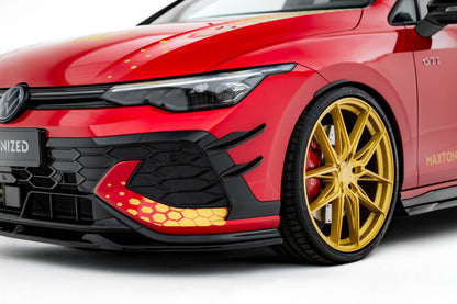 Stoßstangen Flaps Wings vorne Canards passend für VW Golf GTI Clubsport Mk8 FL